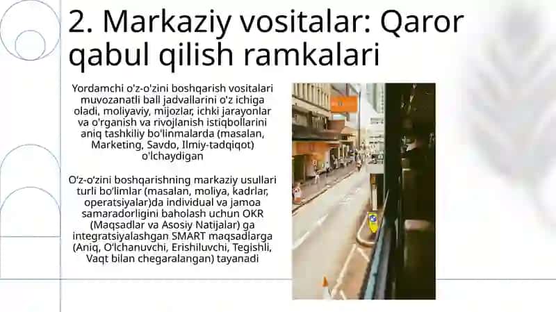 O'zini o'zi boshqarish holatining markaziy va yordamchi vosita va usullari 4