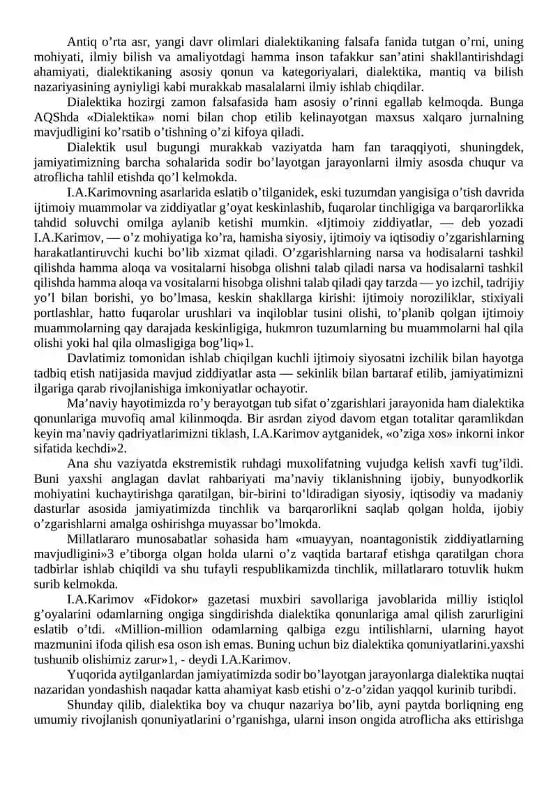 Falsafaning metod, qonun va kategoriyalari 4