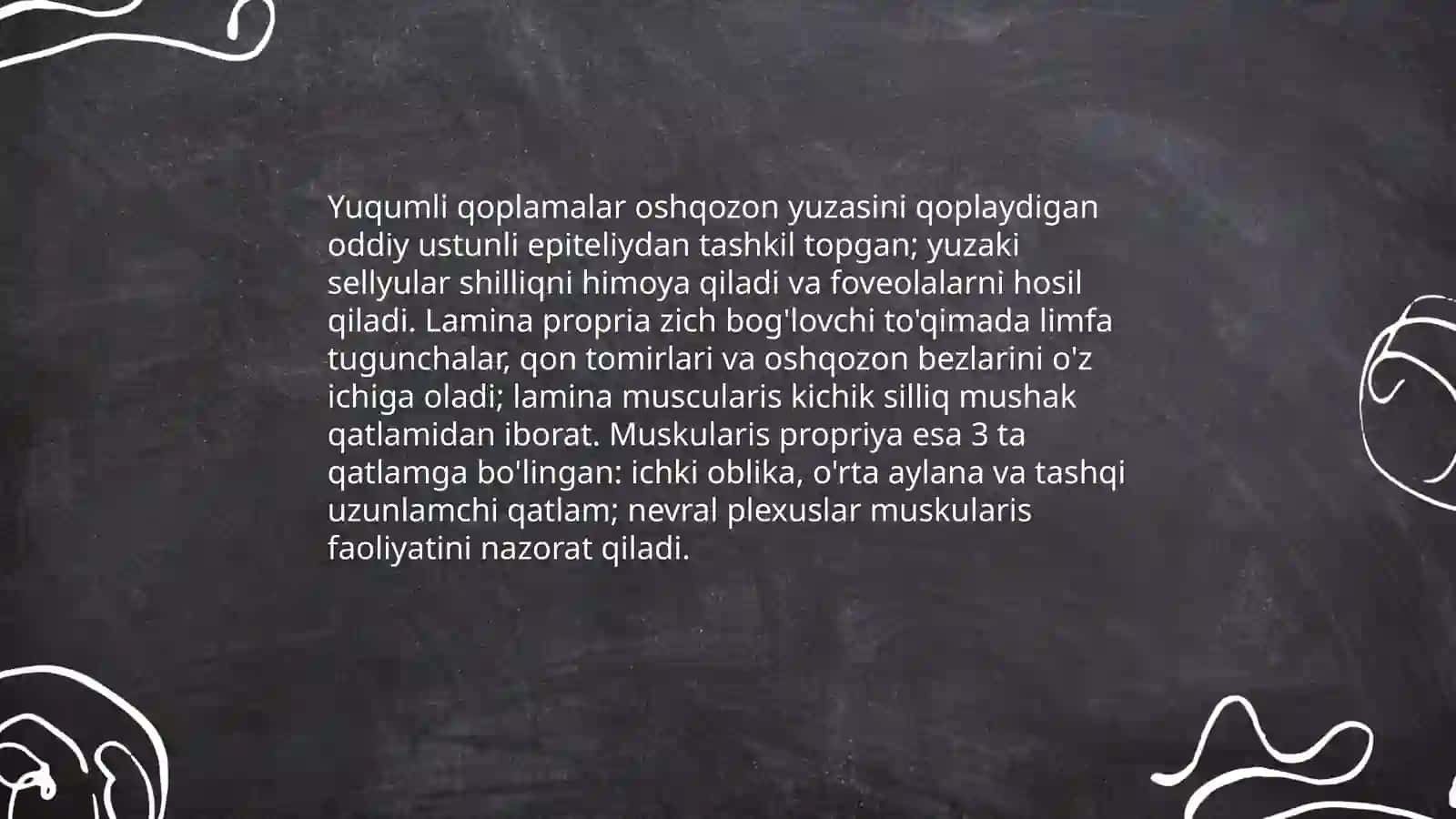 Oshqozon, halqum va qizilo'ngachning anatomik joylashuvi 4