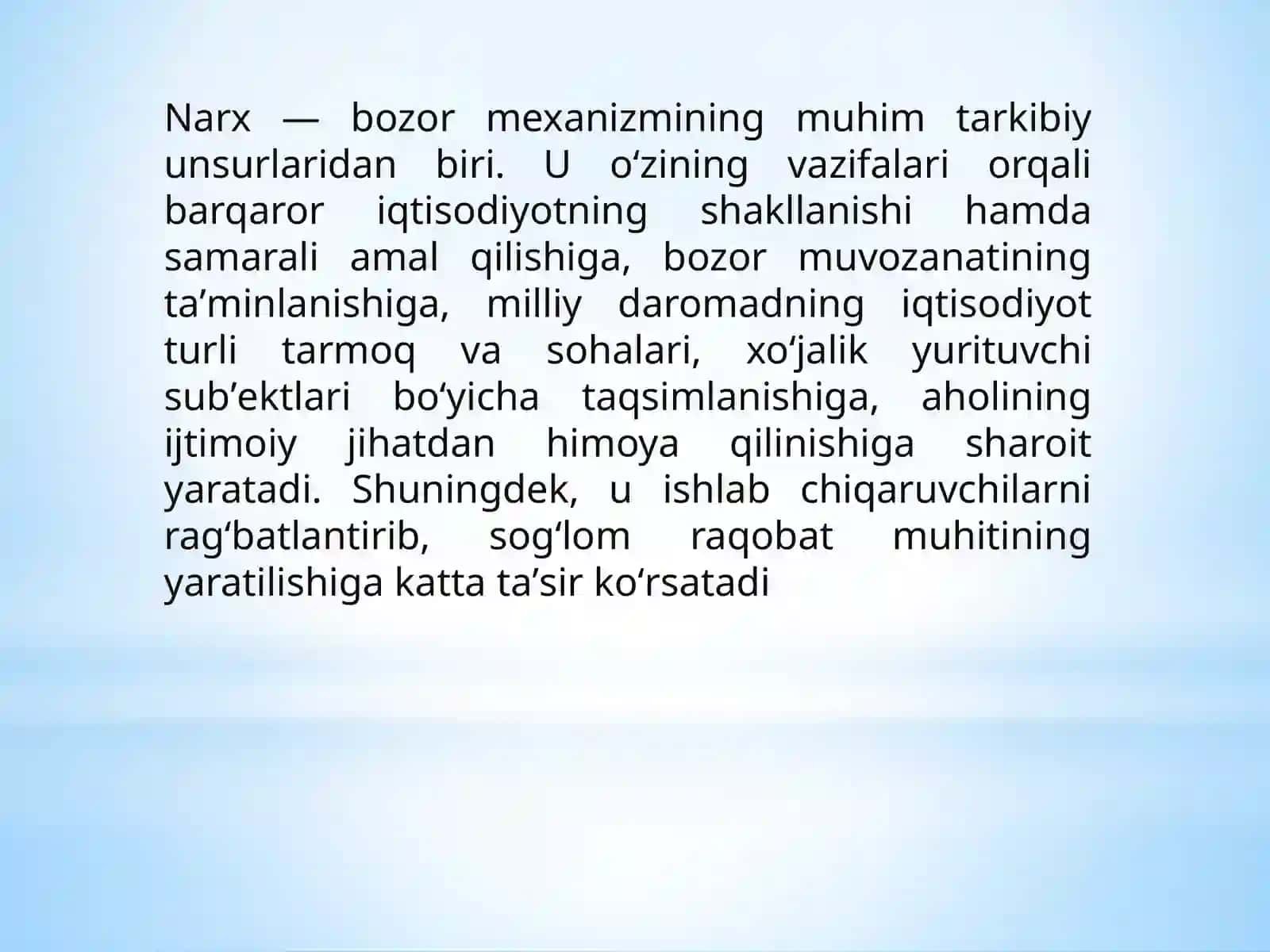 Narx mexanizimi 4