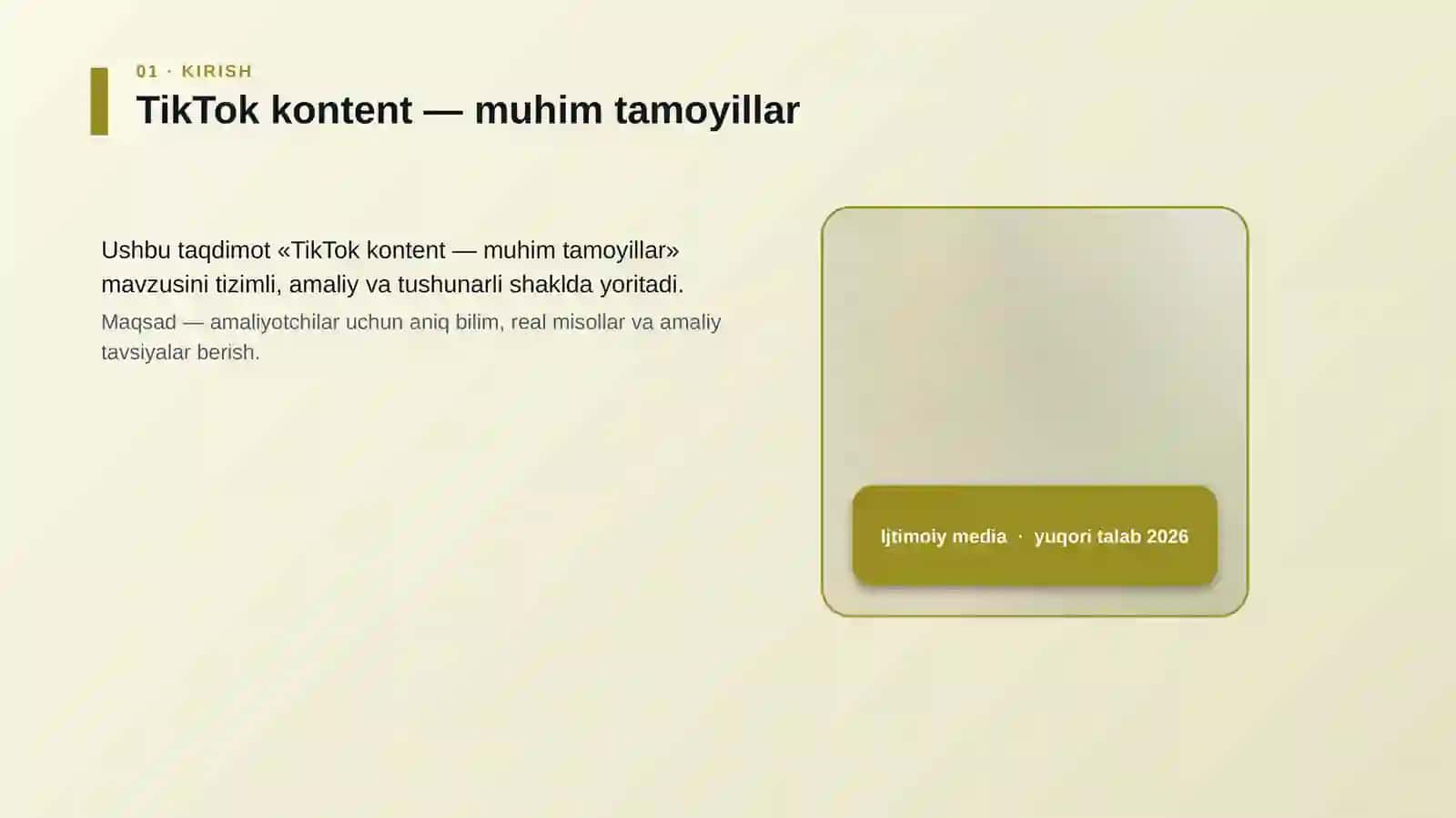 TikTok kontent — muhim tamoyillar 4