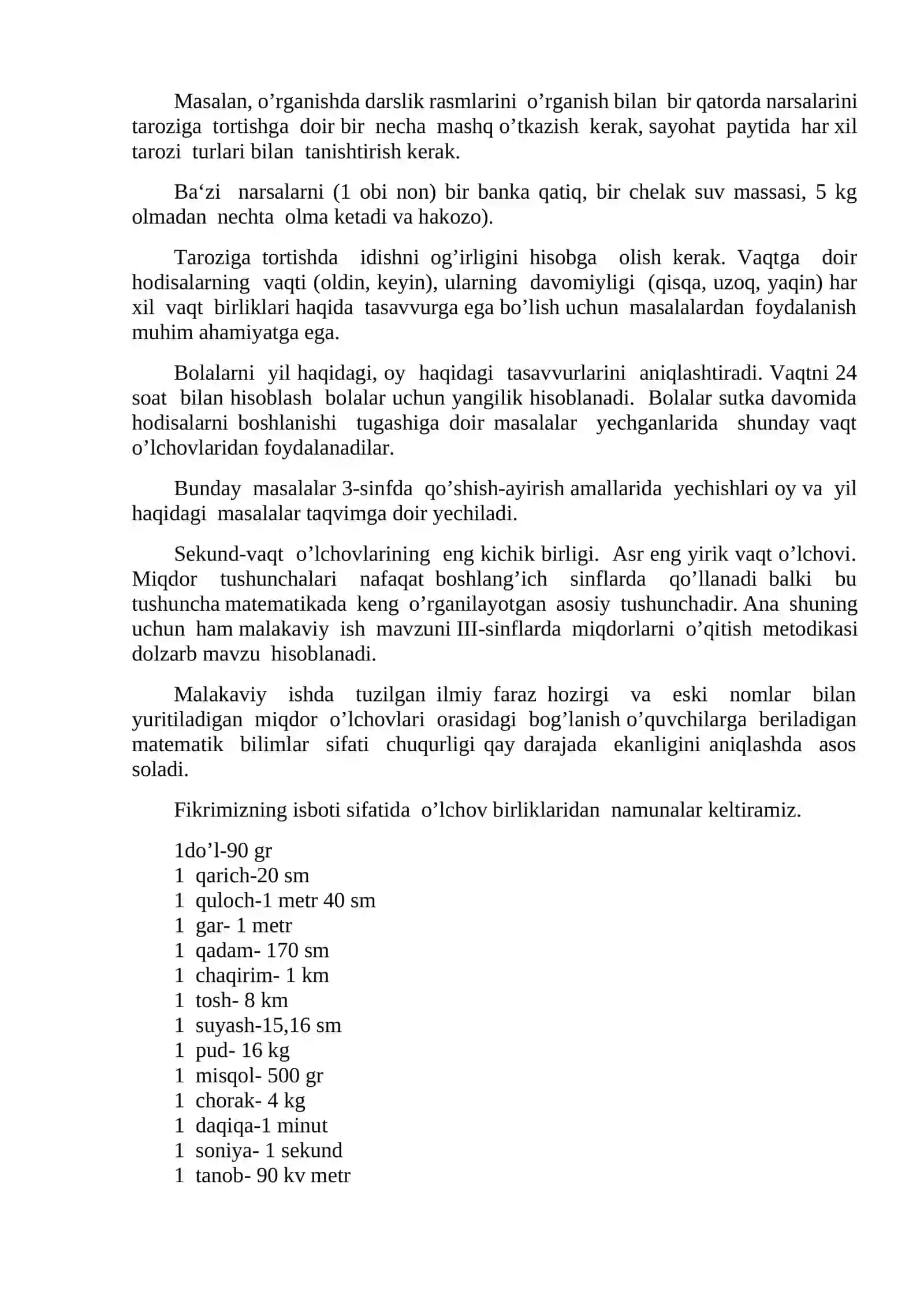 O’quvchilarni miqdorlar va ismli sonlar orasidagi bog’lanishlar bilan tanishtirish 4