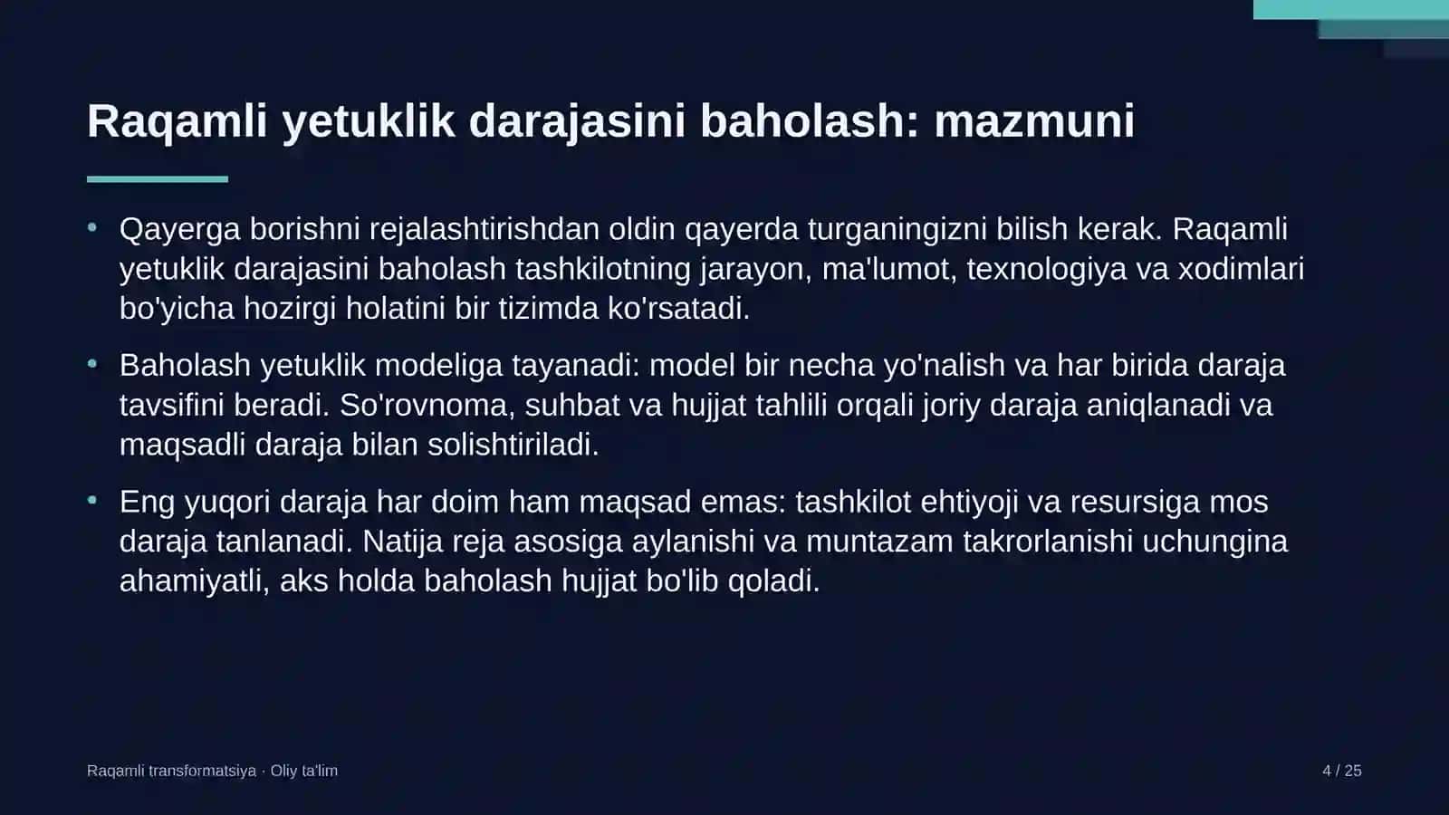 xususiy banklarda raqamli yetuklik darajasini baholash 2872 4