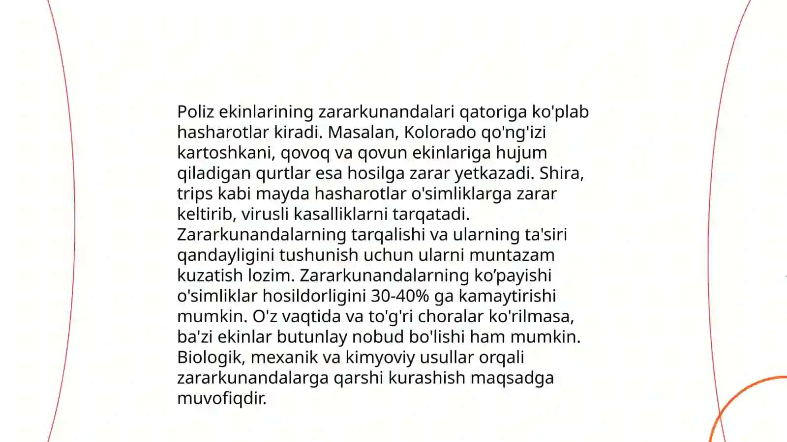 Sabzavot va poliz ekinlari zararkunandalari, keltiradigan zarari va ularning morfologik tuzilishi 4