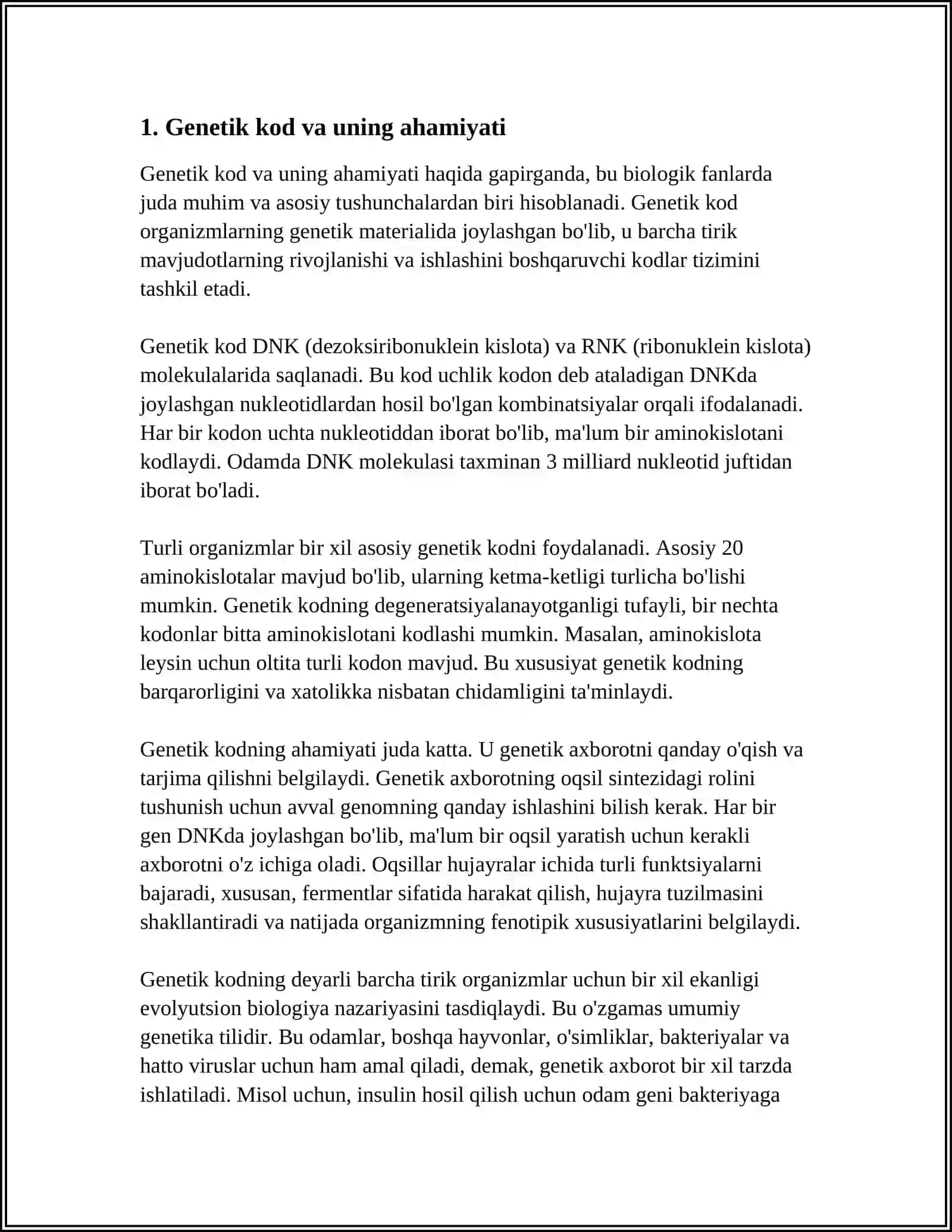 ODAM GENETIKASI VA TIBBIY GENETIKA 4