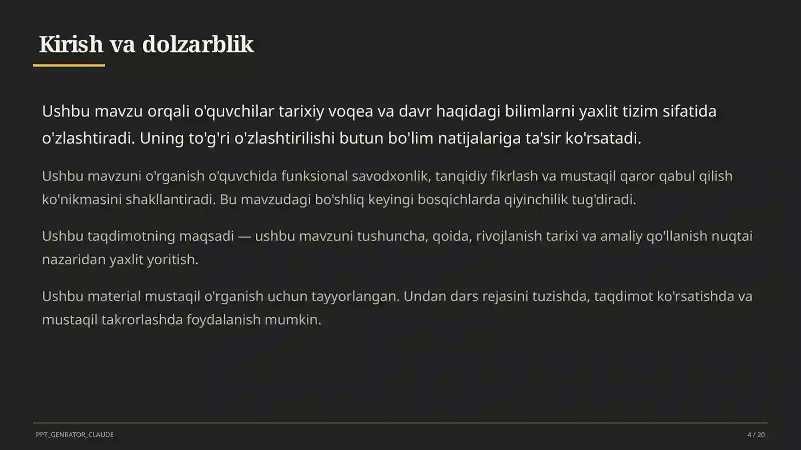 Mustaqil O'zbekistonning davlat ramzlari va Konstitutsiyasi (11-sinf) 4