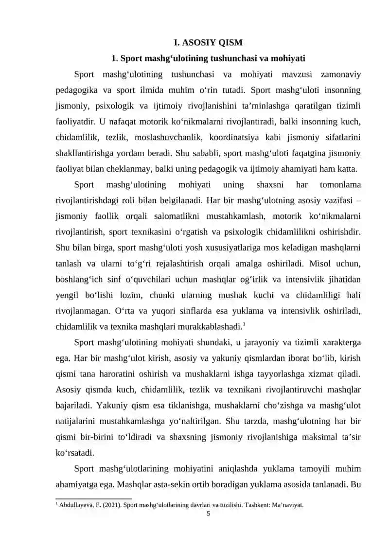 Sport mashgʻulotlarining davrlari va tuzilishi 4