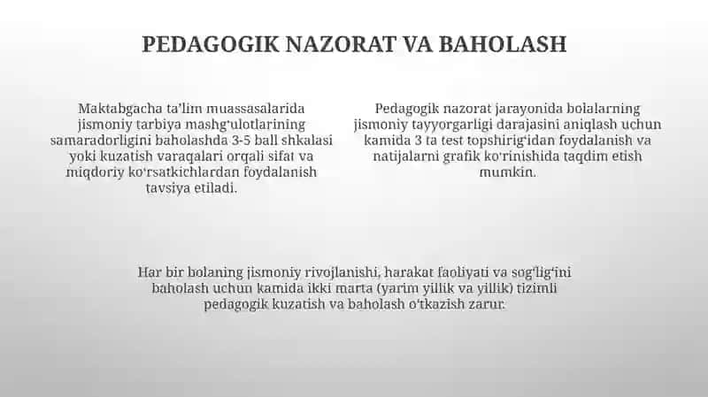 Jismoniy tarbiya ishlarini tashkil etish 4