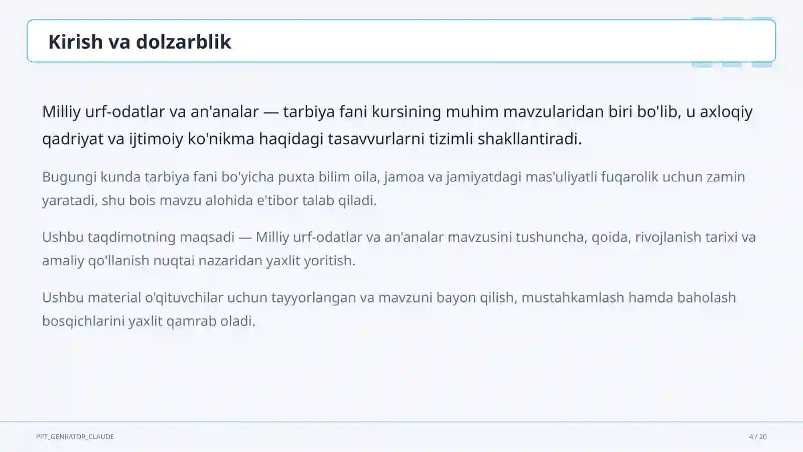 Milliy urf-odatlar va an'analar (5-sinf) 4