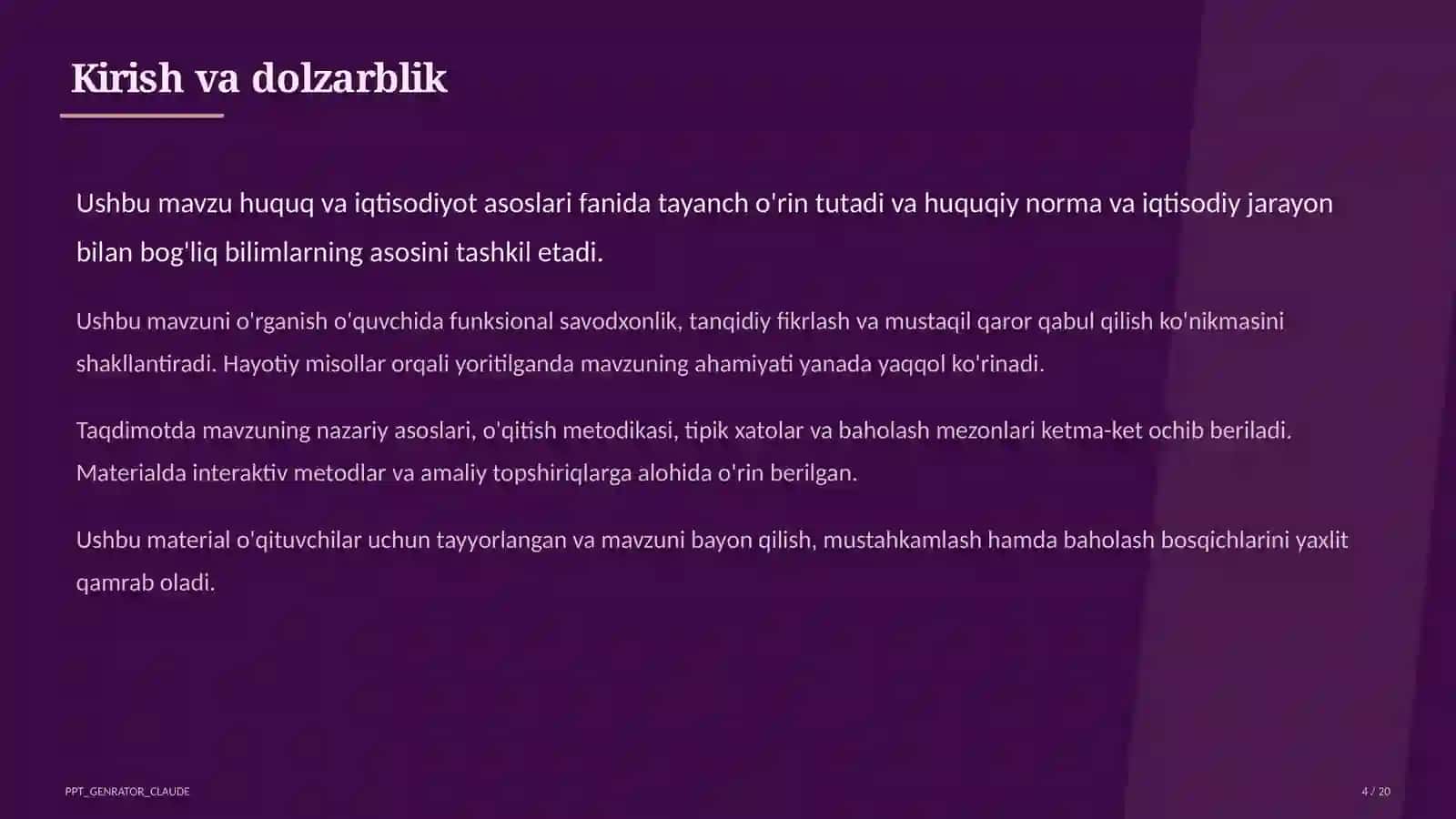 Huquq va iqtisodiyot asoslari (9–11) 4