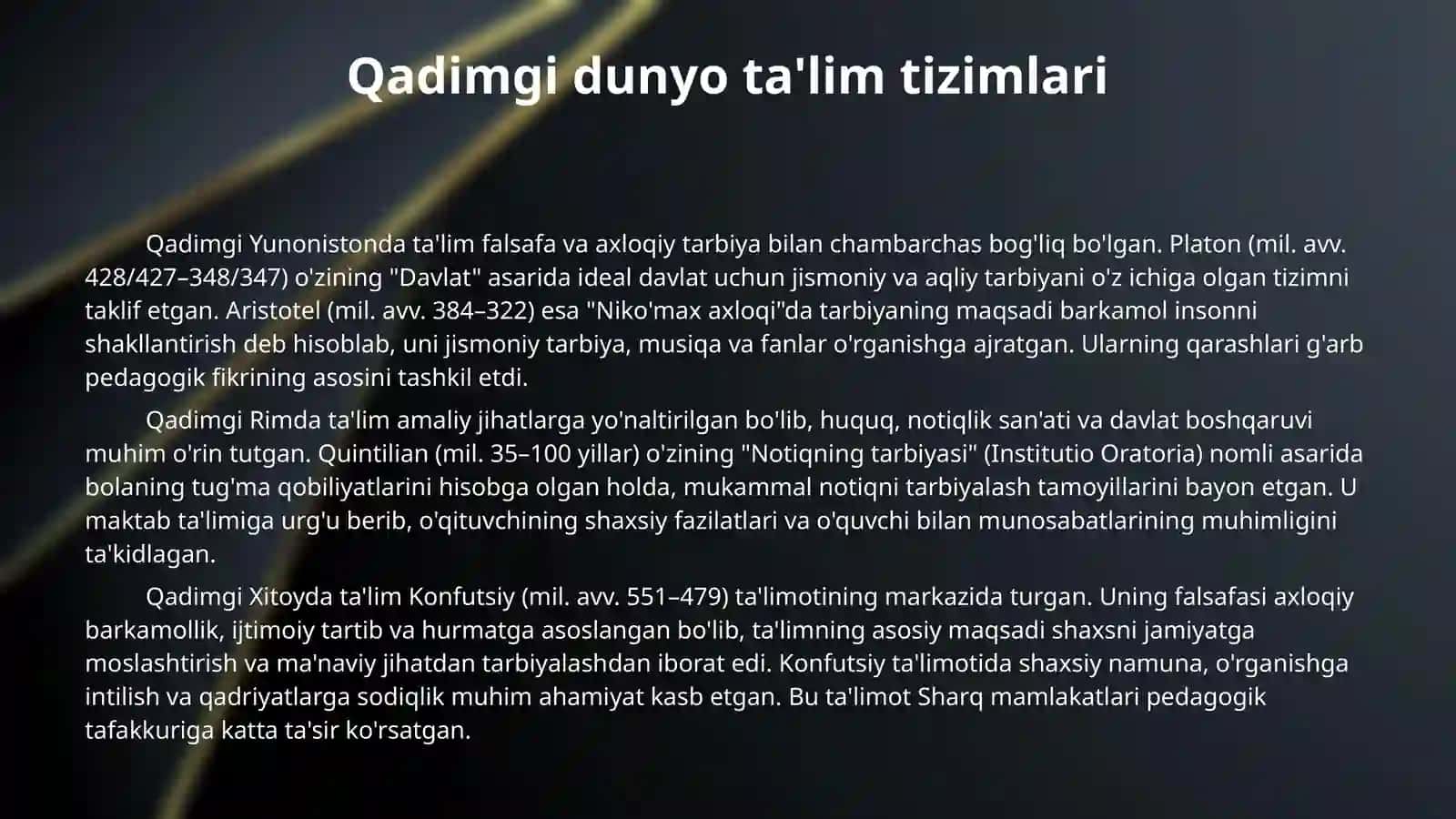 Pedagogik fikrlar taraqqiyoti va tarixiyligi 4