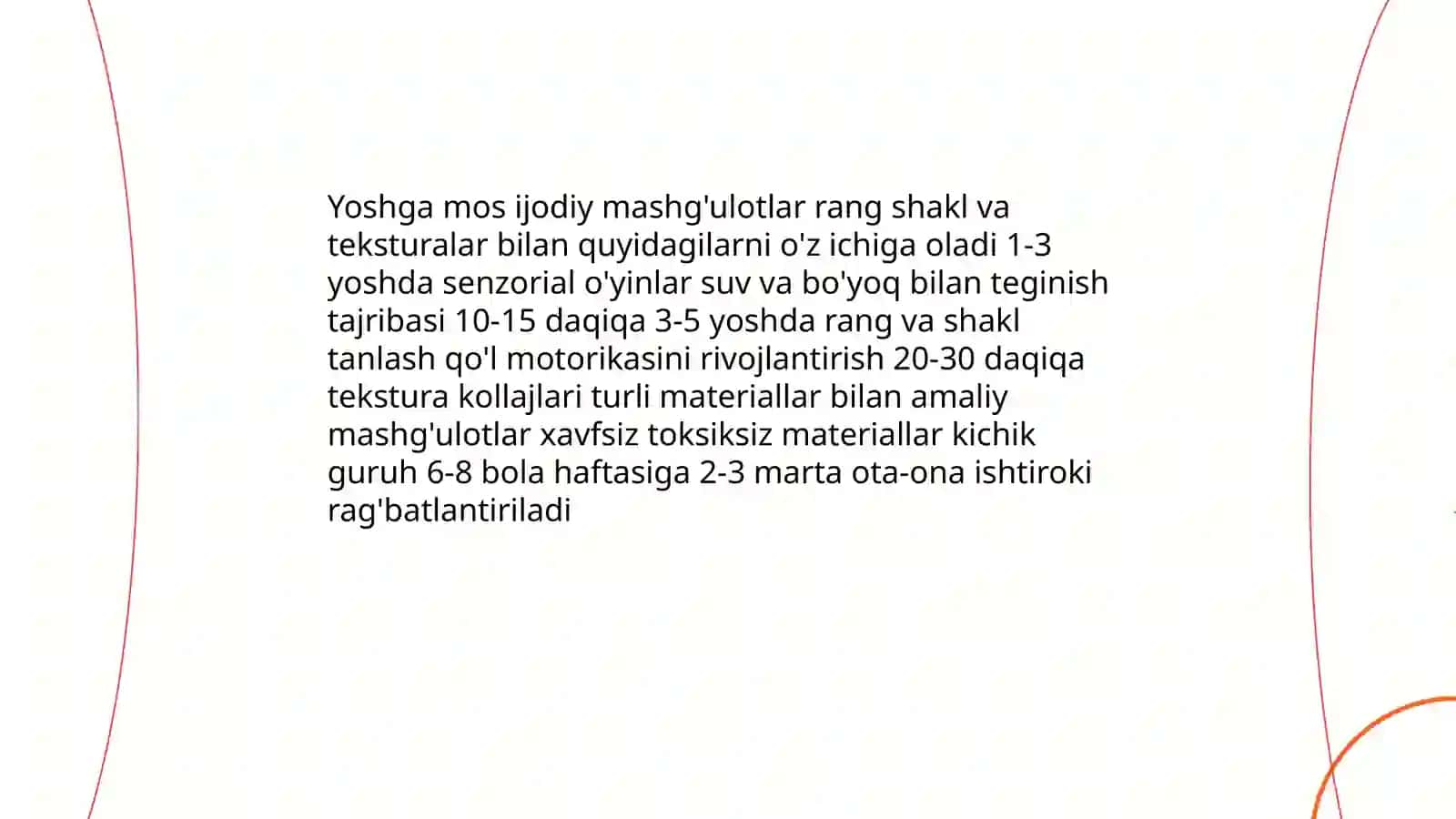 Bog'cha yoshidagi bolajonlar uchun san'at markazi 4