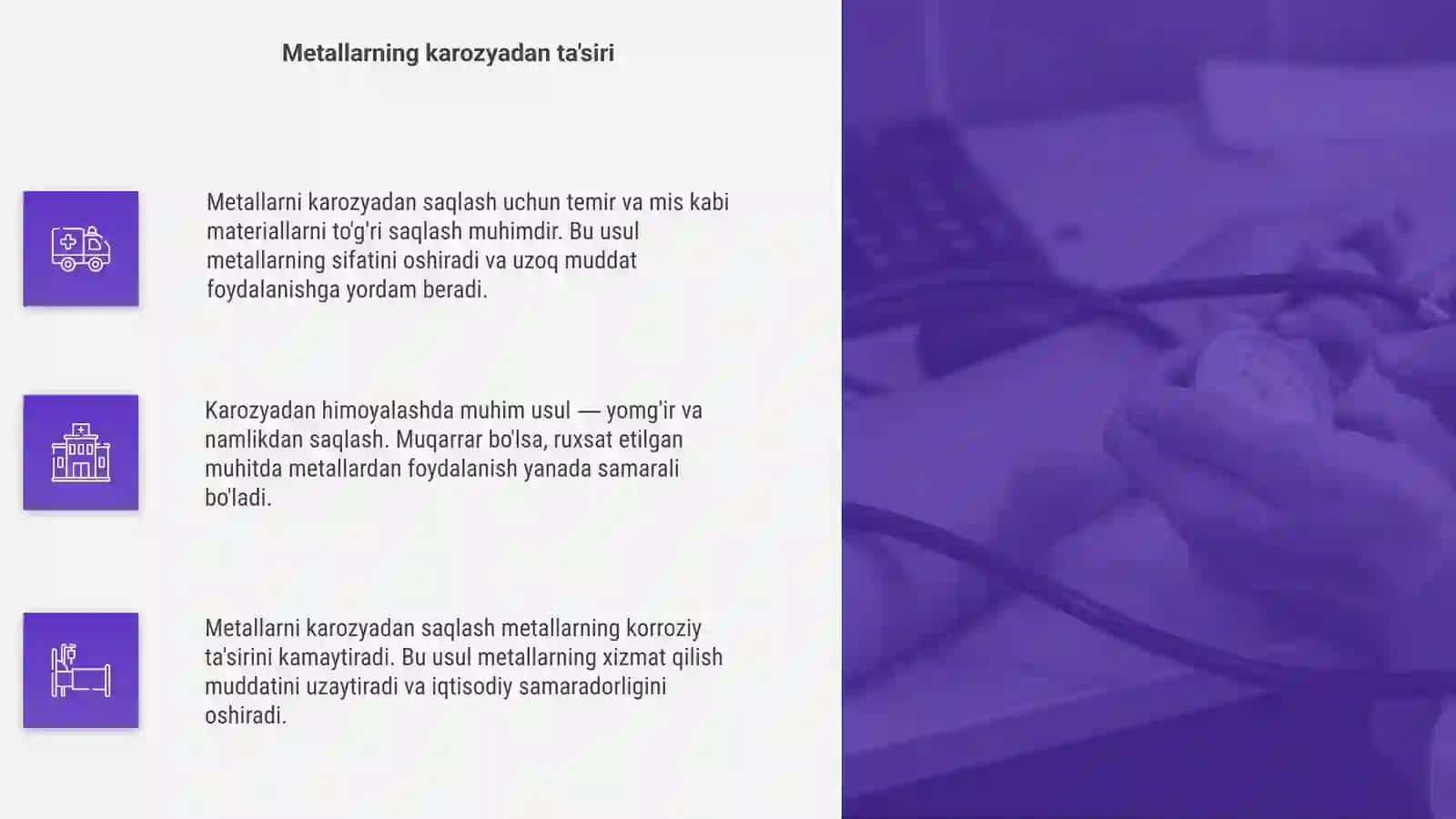 Karozyani kamaytirish usullari Metallarni karozyadan saqlash 4
