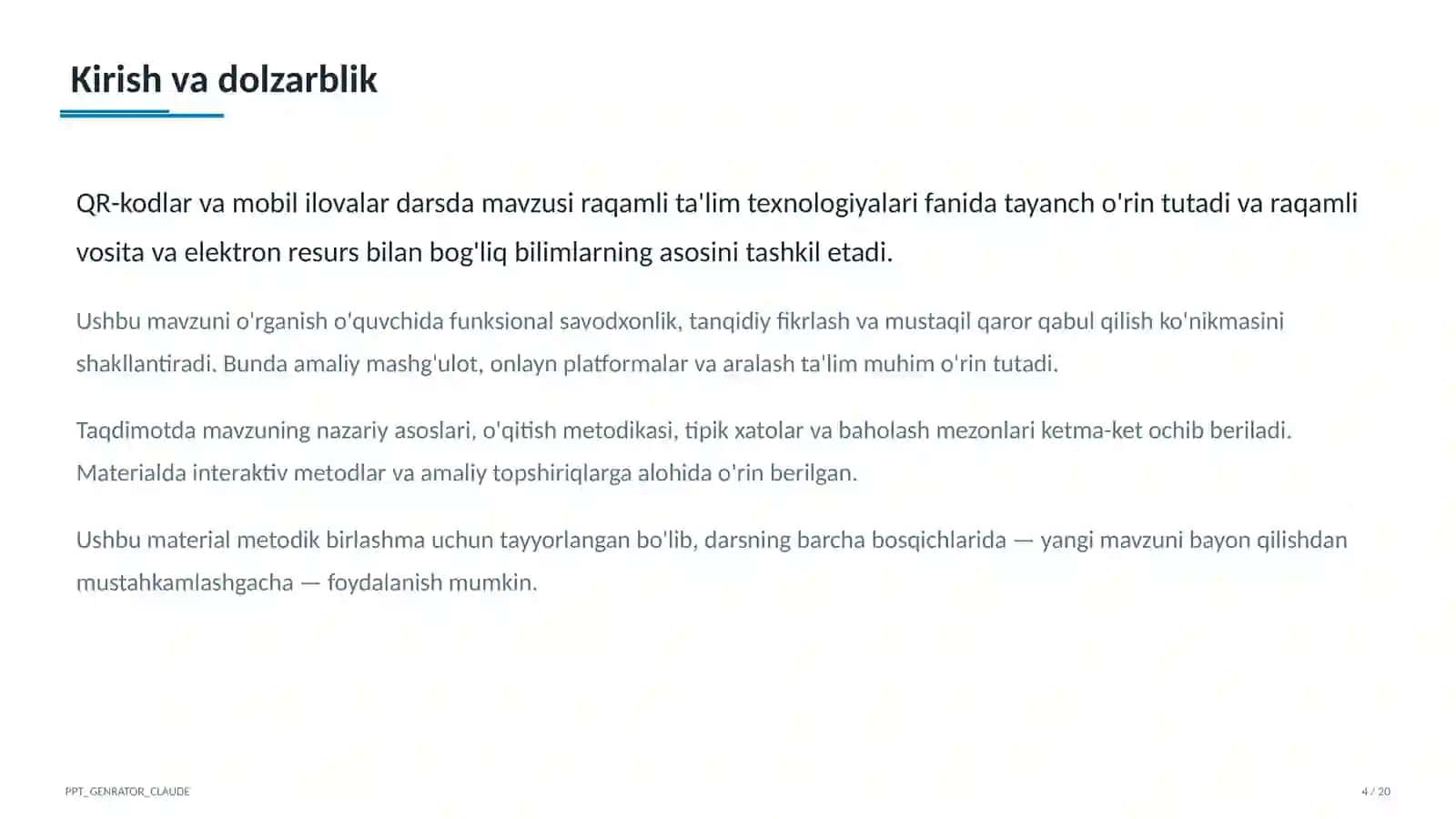 QR-kodlar va mobil ilovalar darsda 4