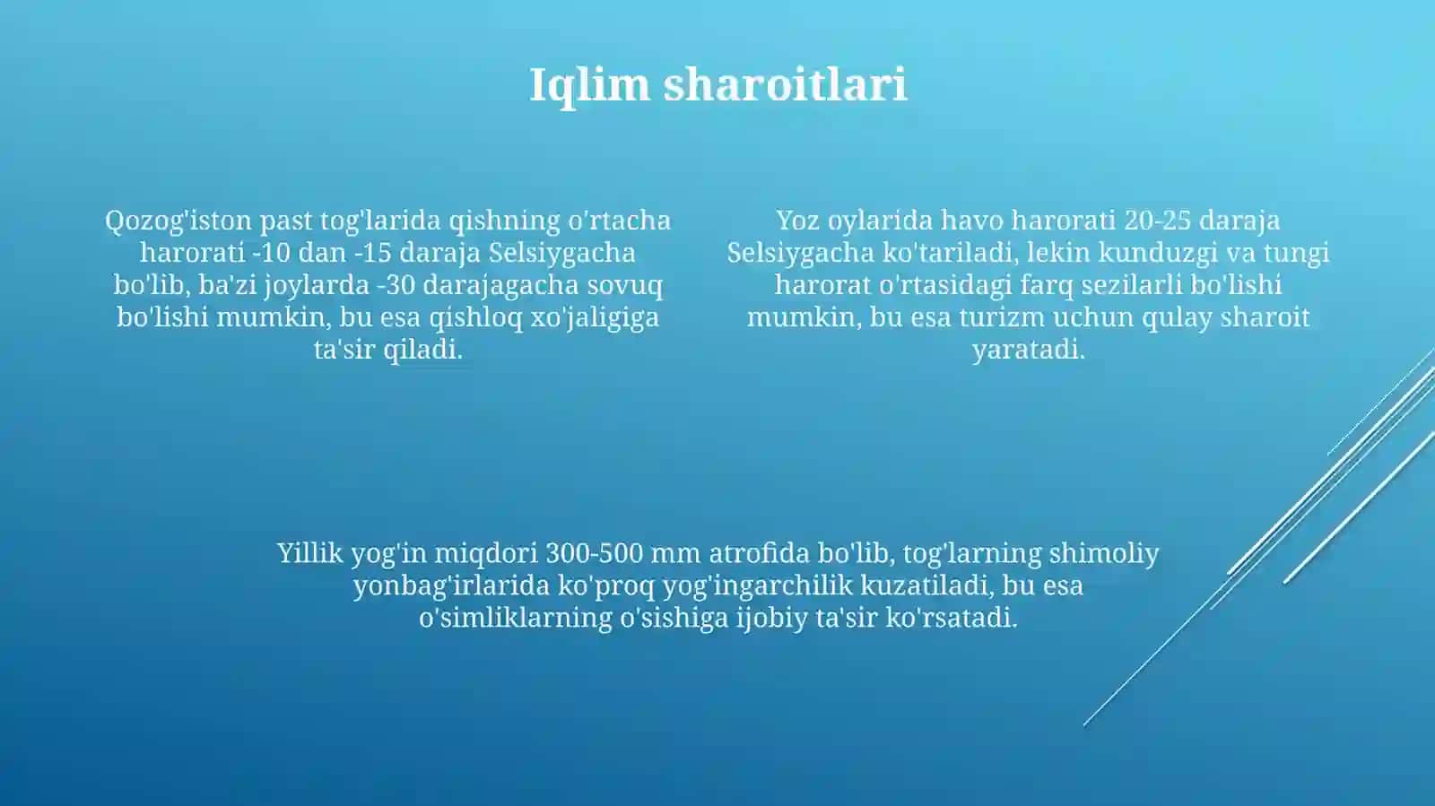 Qozogʻiston pasttogʻlaritabiiygeografiktavsif 4