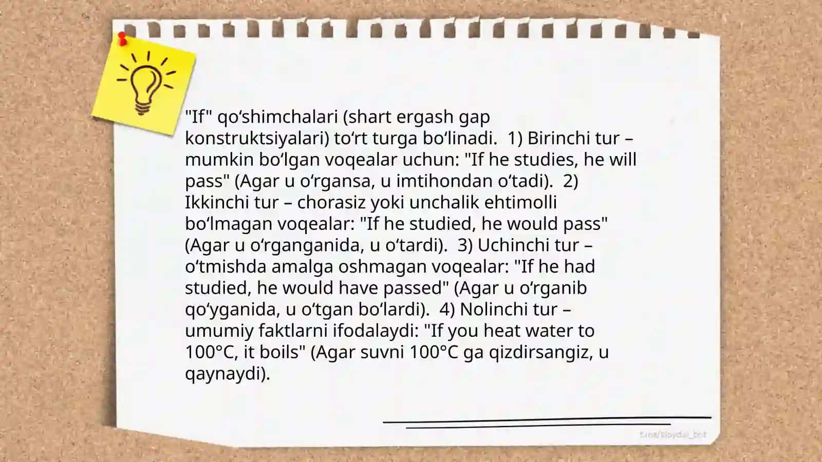 If clauses qoidalari 4