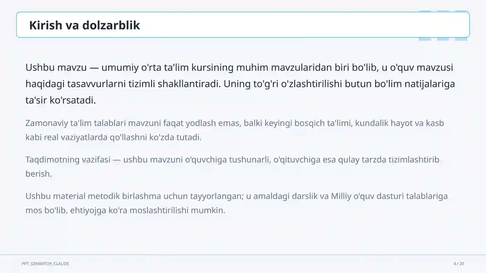 Loyihaga asoslangan ta'lim (PBL): boshlang'ich va yuqori sinflar uchun namunalar 4