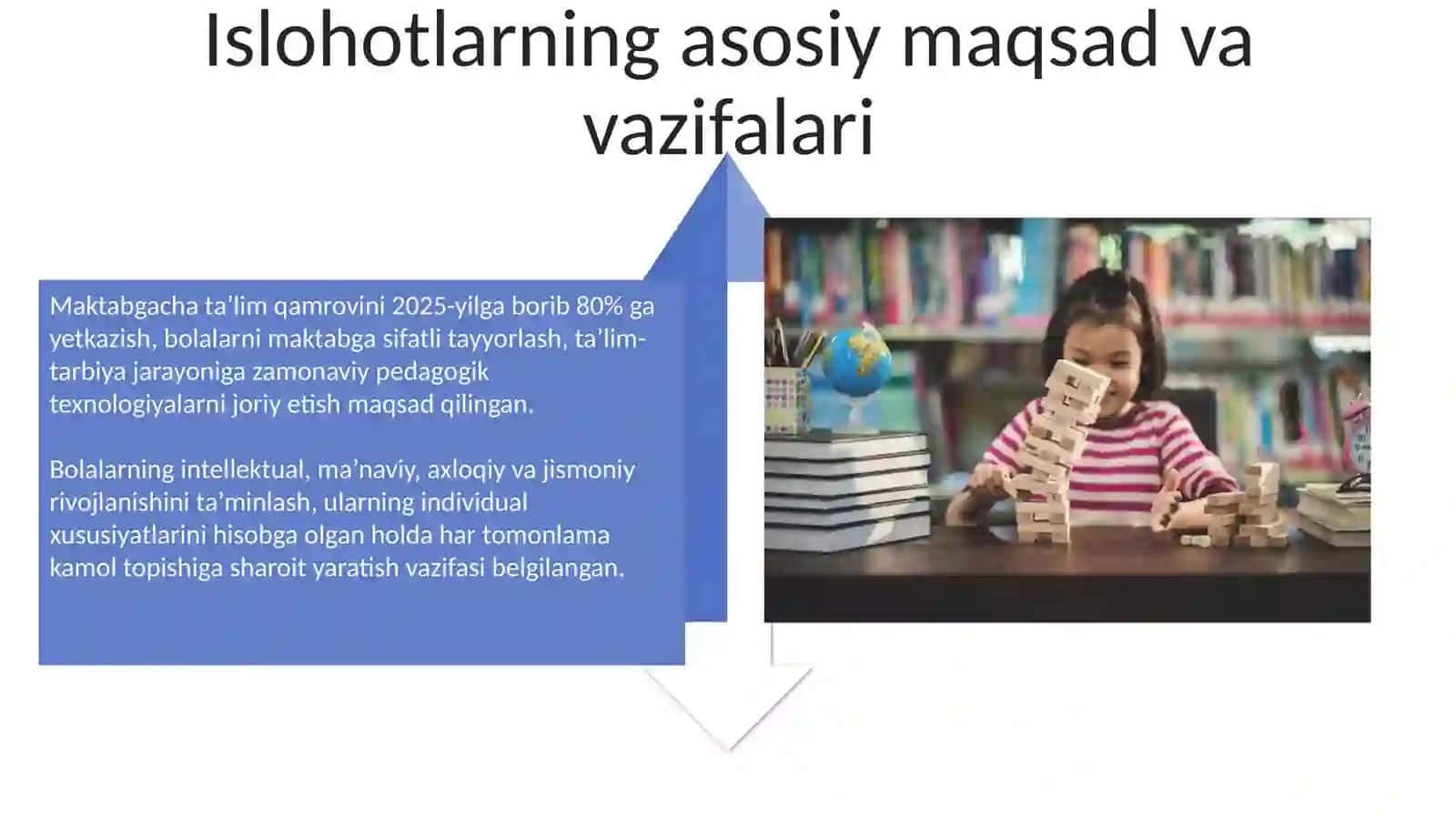 O'zbekistonda maktabgacha ta'lim tizimidagi olib borilgan islohotlar 4