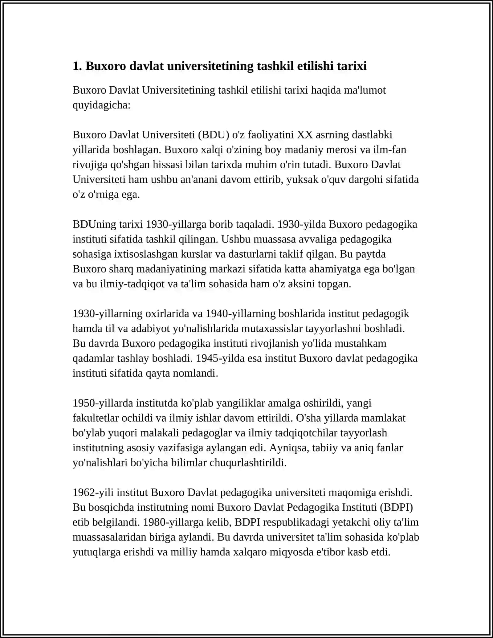 Buxoro Davlat Universiteti Tarixi 4