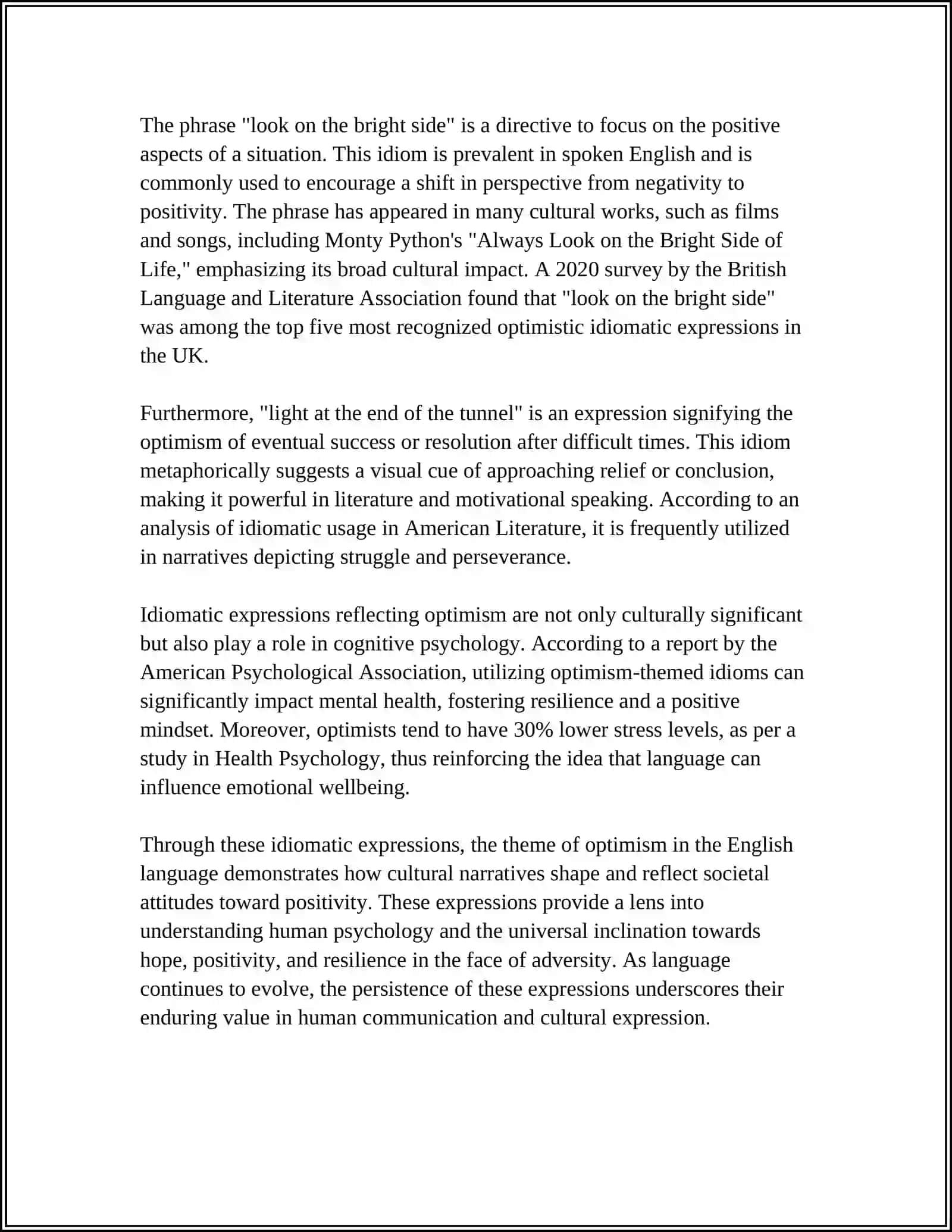 MUSTAQIL ISH: PHRASEOLOGICAL UNITS THAT ARE BASED ON PEOPLE’S POSITIVE ATTITUDE TOWARDS LIFE 4