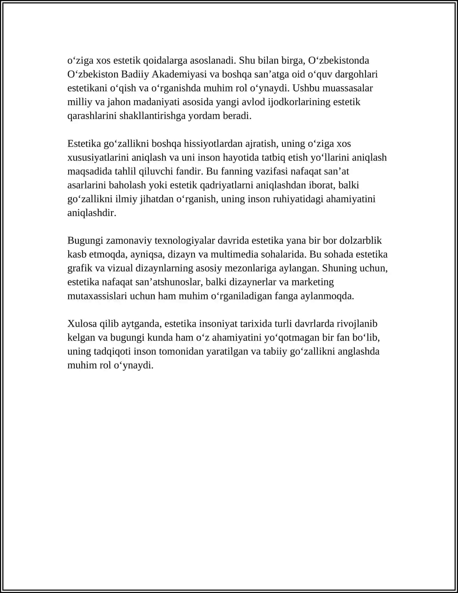 ESTETIKA FANINING MAQSAD VA VAZIFALARI 4