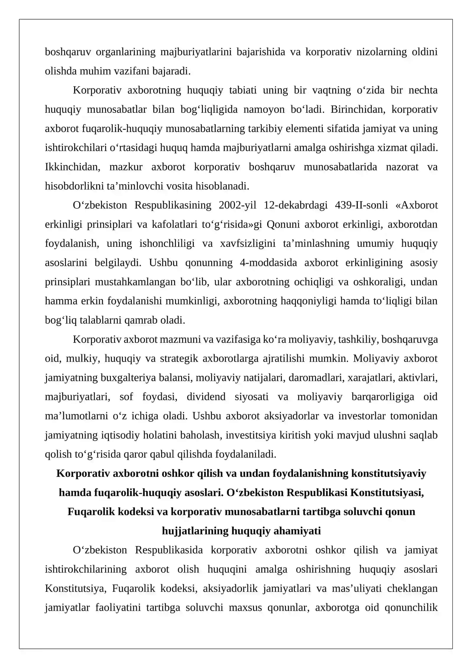 Korporativ axborotni oshkor qilish va ishtirokchilarga taqdim etish shaffoflik, hisobdorlik va axborot olish huquqi..docx 4