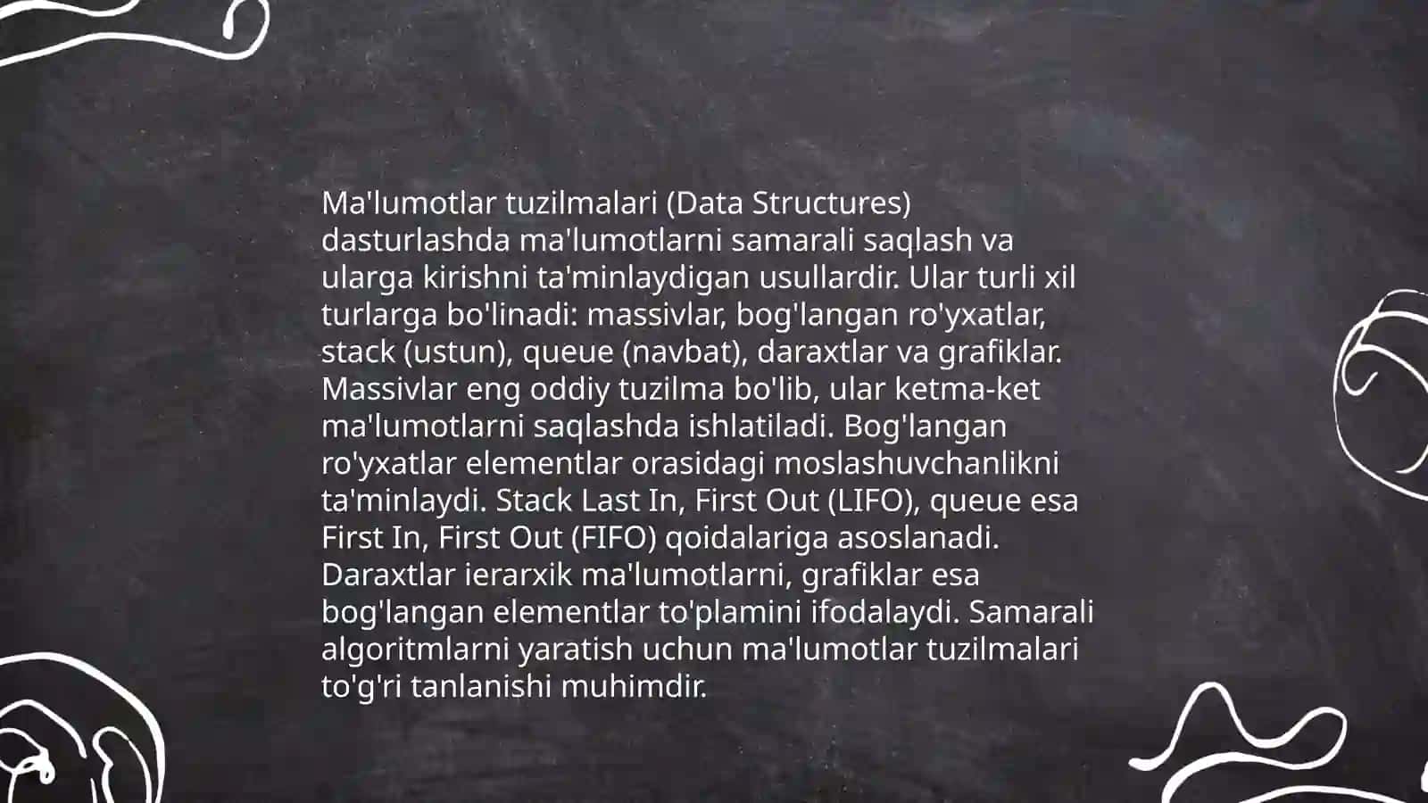 Algoritmlarni tuzish va tahlil qilish mavzusi 4