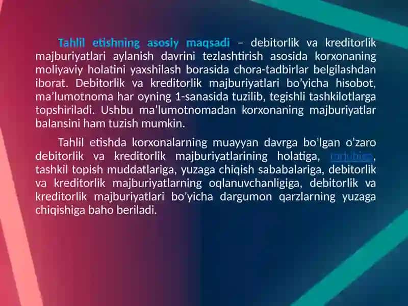 Kreditorlik qarzlar hisobi. 4
