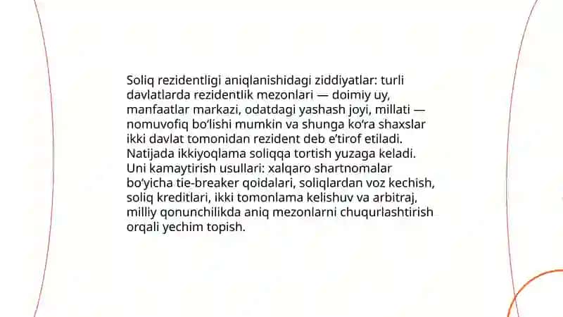 Ikkiyoqlama soliqqa tortish muammolari 4