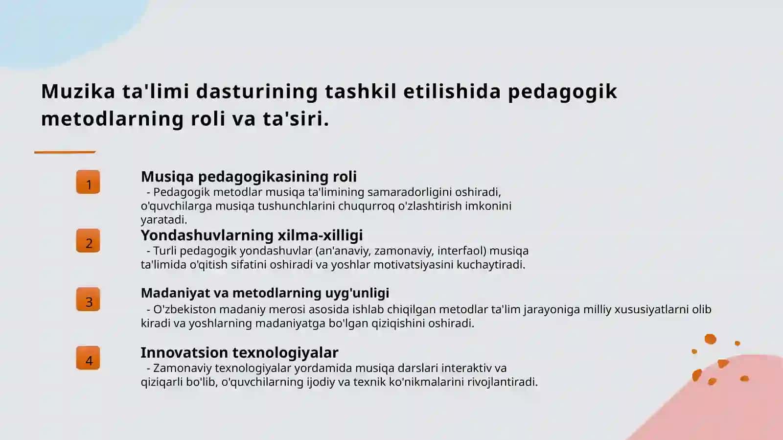 Musiqa ta'limi dasturining xususiyatlari 4