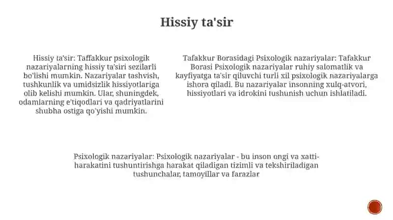 Tafak Kur Borasidagi Psixologik Nazariyalar 4