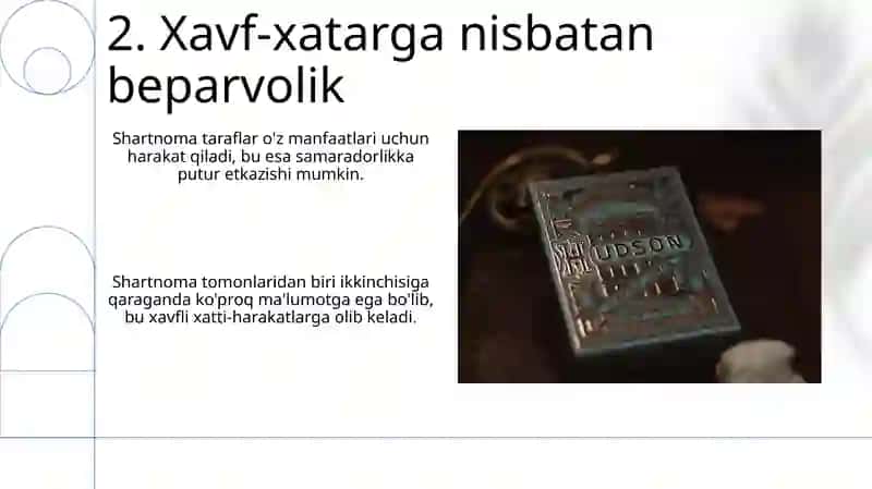 Shartnoma (kontrakt) nazariyasi 4