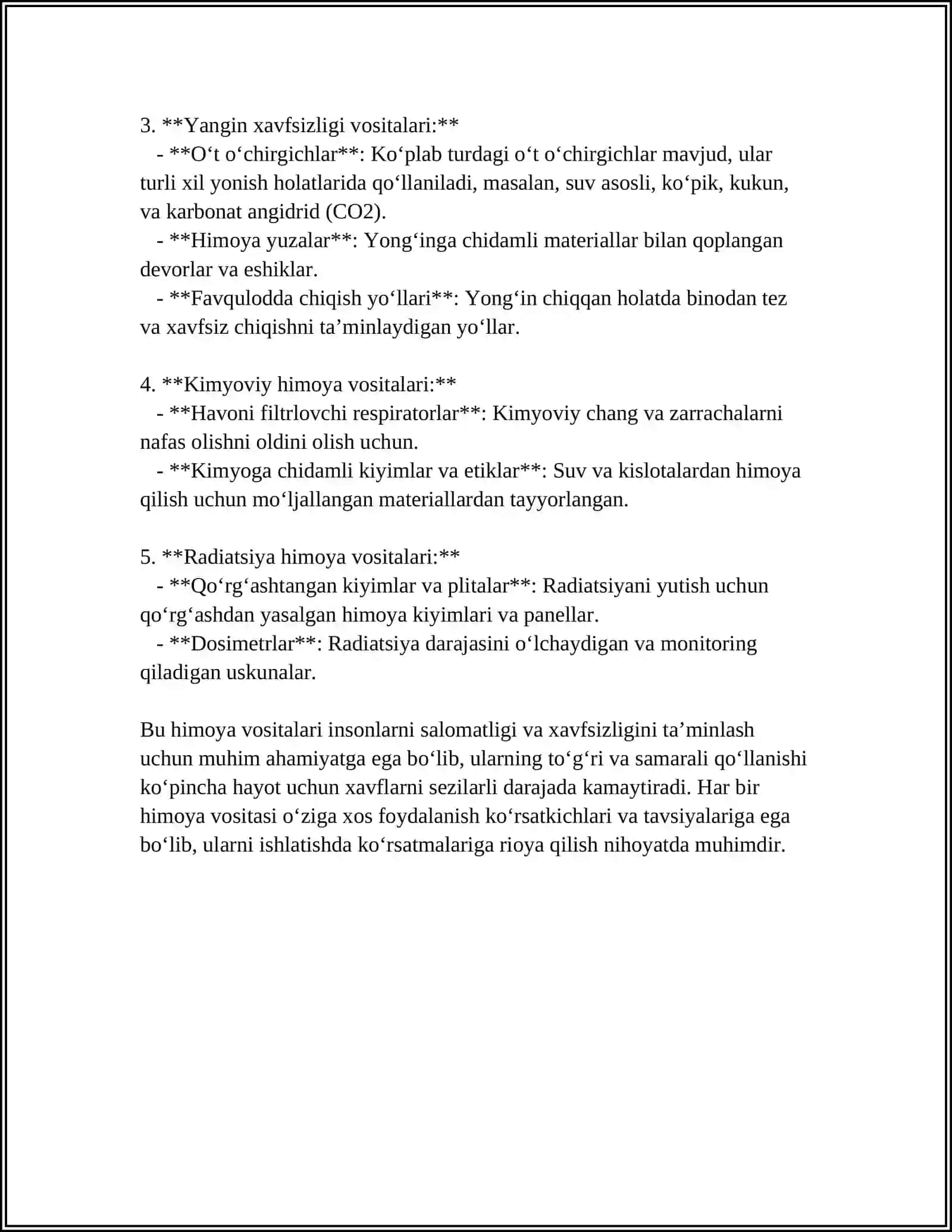 Shaxsiy himoya vositalari (SHV) 4