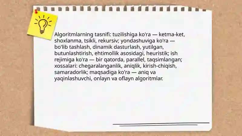 Algoritm tushunchasi va uning xossalari 4