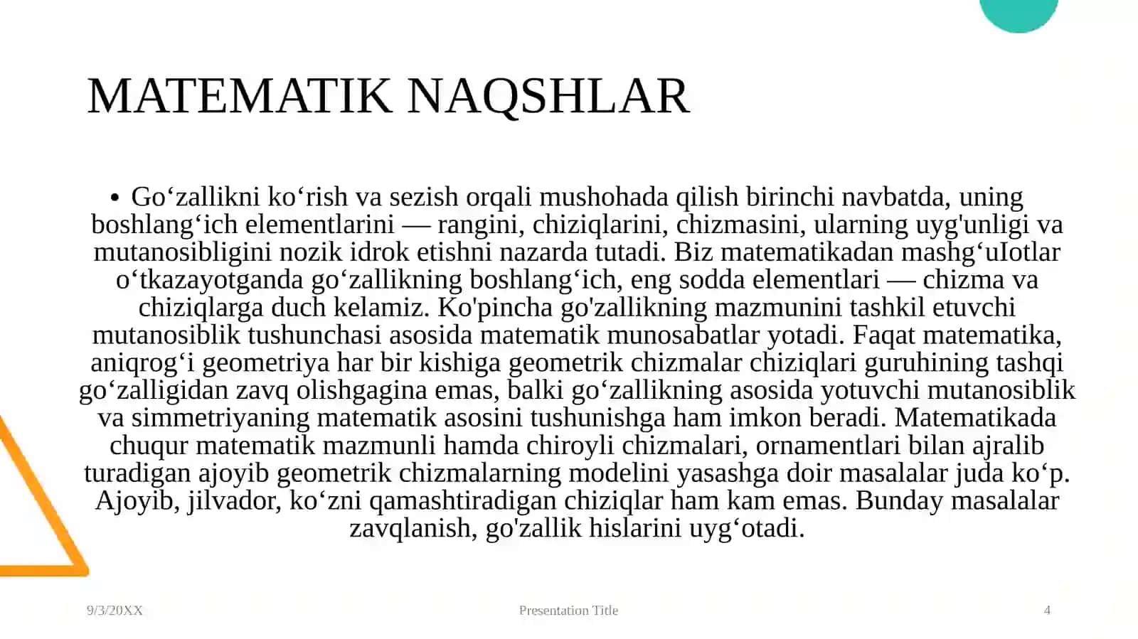Matematik naqshlar 4