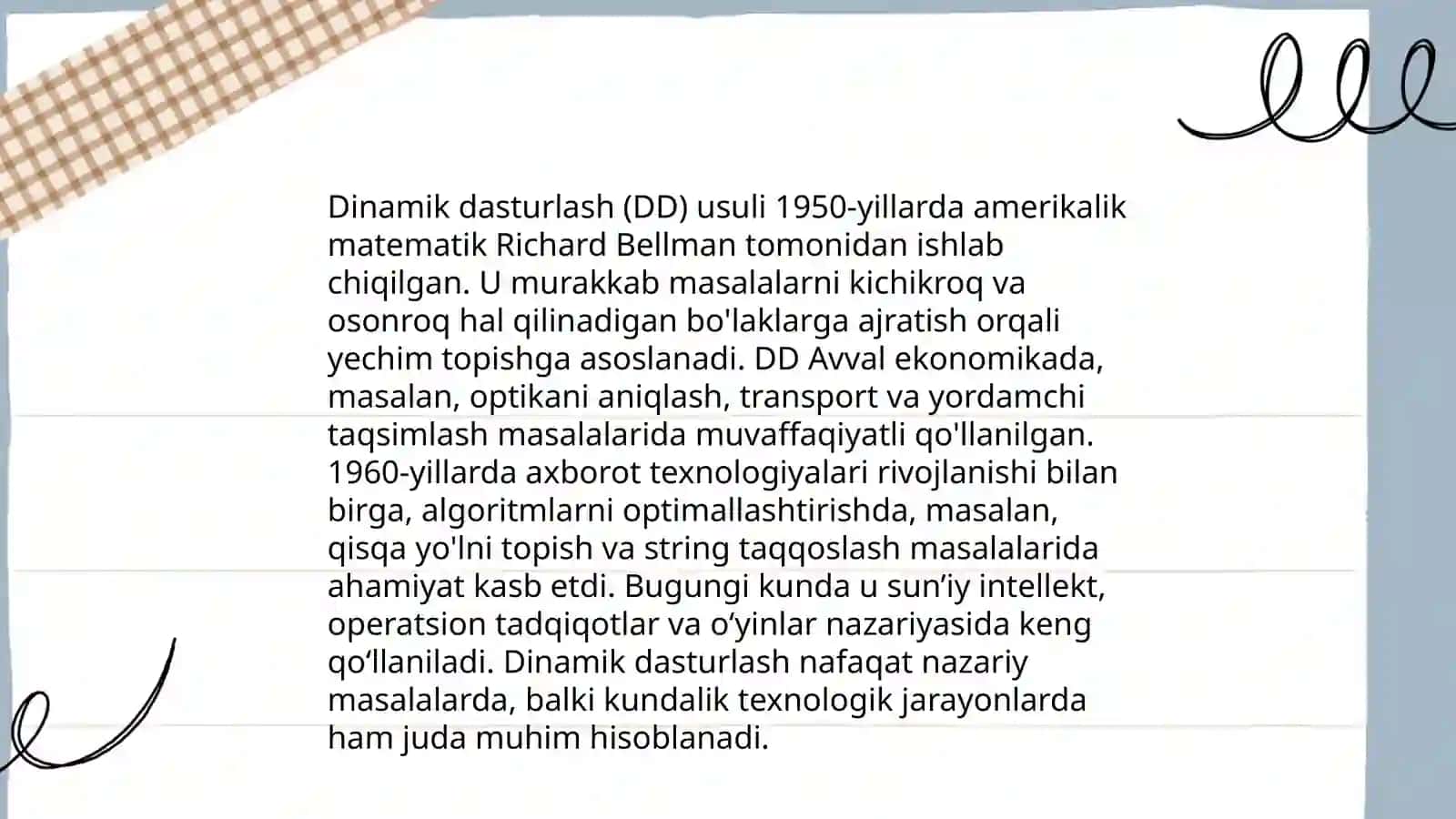 Dinamik dasturlash 4