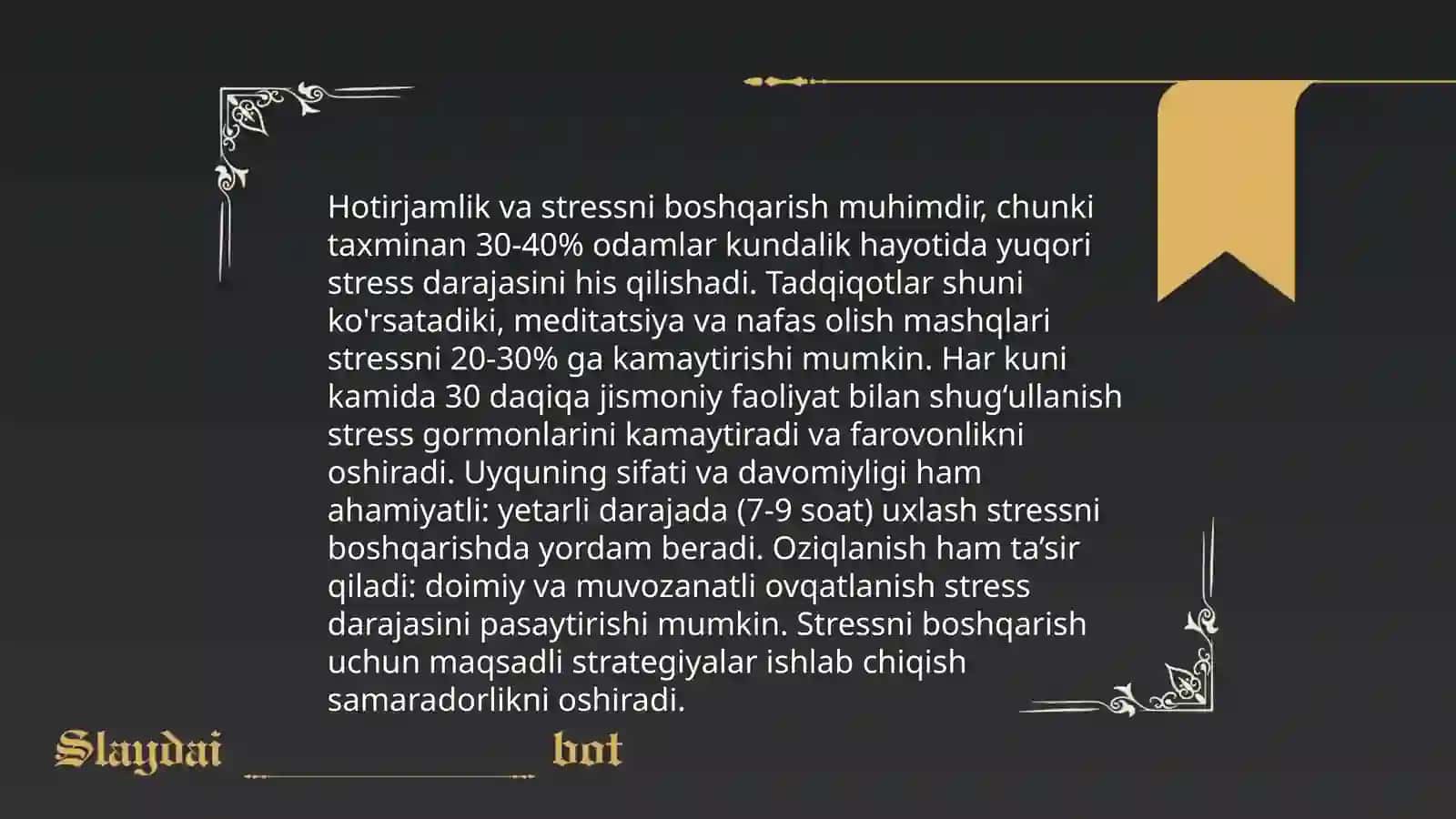 Tinch va hotirjam yashash baxti 4