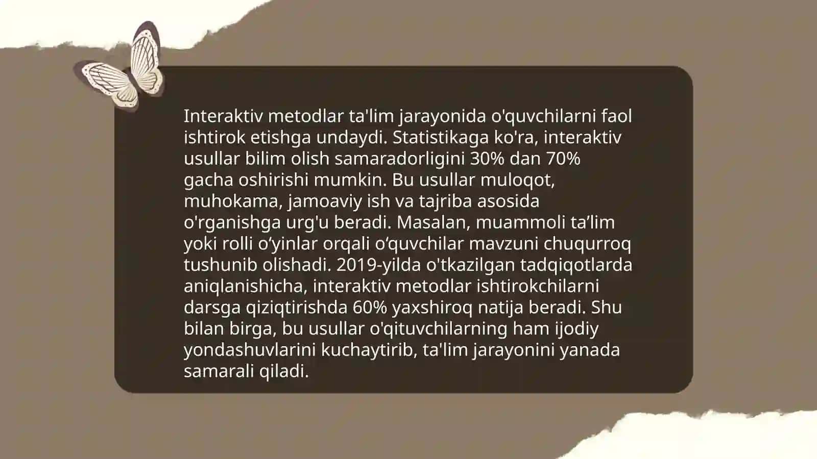 O‘qitishning interfaol modeli 4