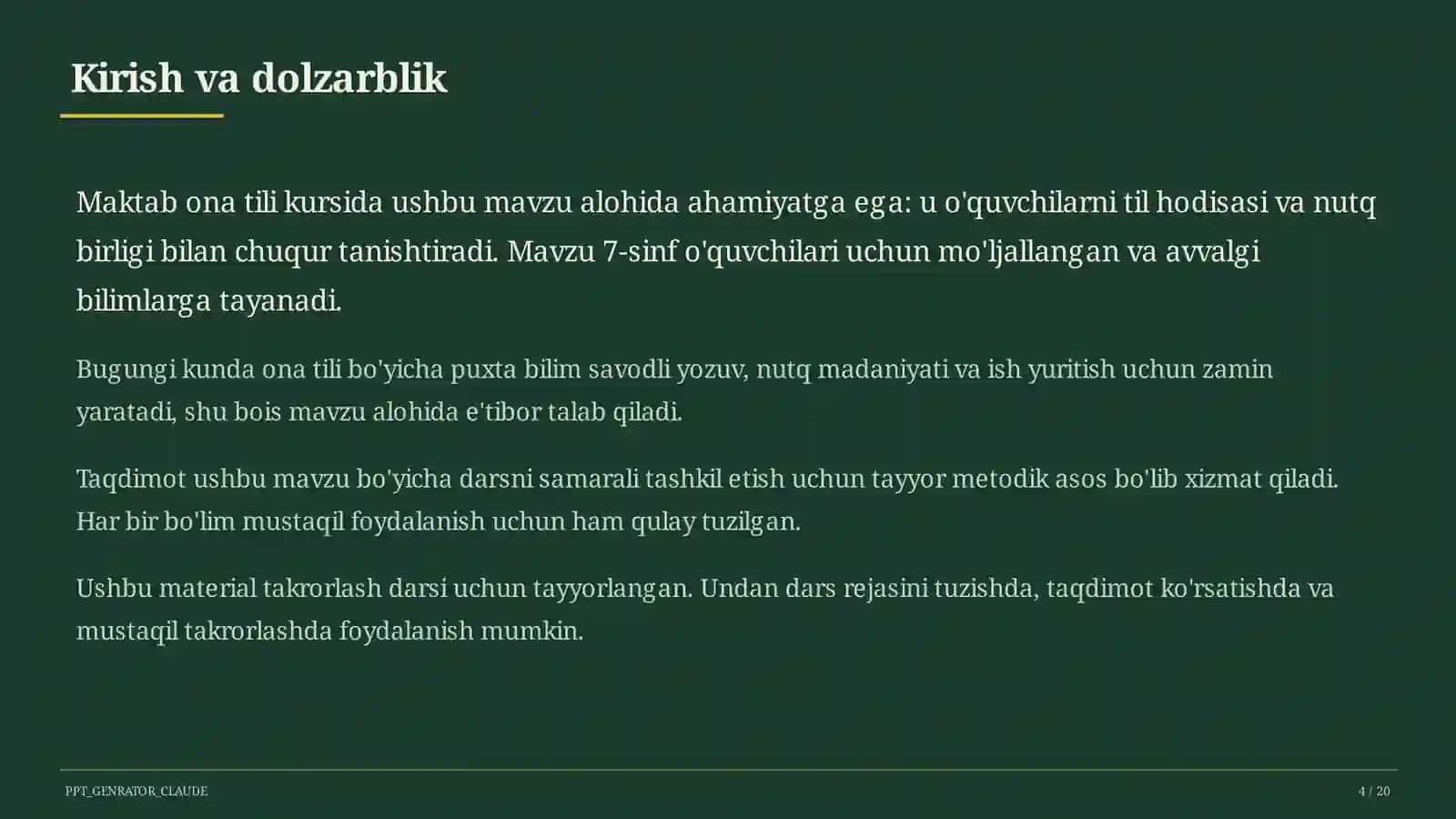 Fe'lning vazifadosh shakllari: ravishdosh va sifatdosh (7-sinf) 4
