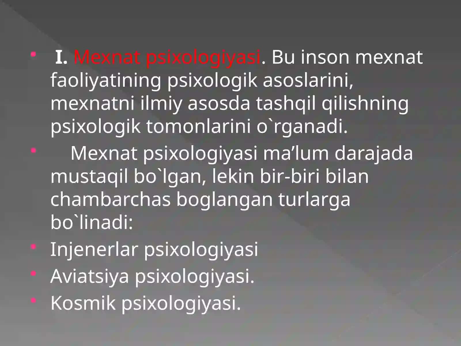 Psixologiya tarmoqlari va psixolog kasbiy faoliyati 4