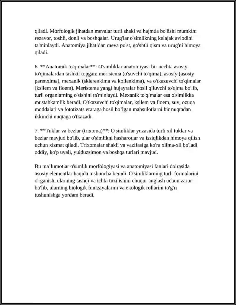 OʻSIMLIK VA HAYOT FORMALARI.BEOGEOGRAFIK RAYONLASHTIRISH 4