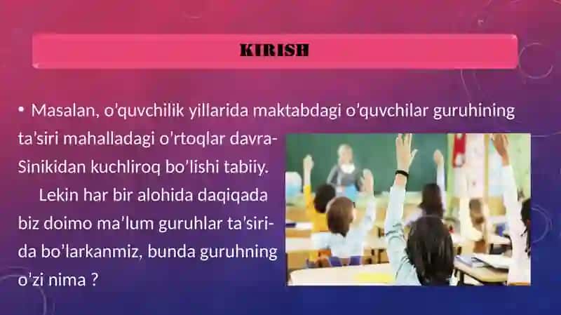 Jamoa va guruh tushunchasi 4