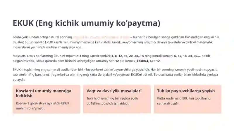 Arifmetika Asoslari 4