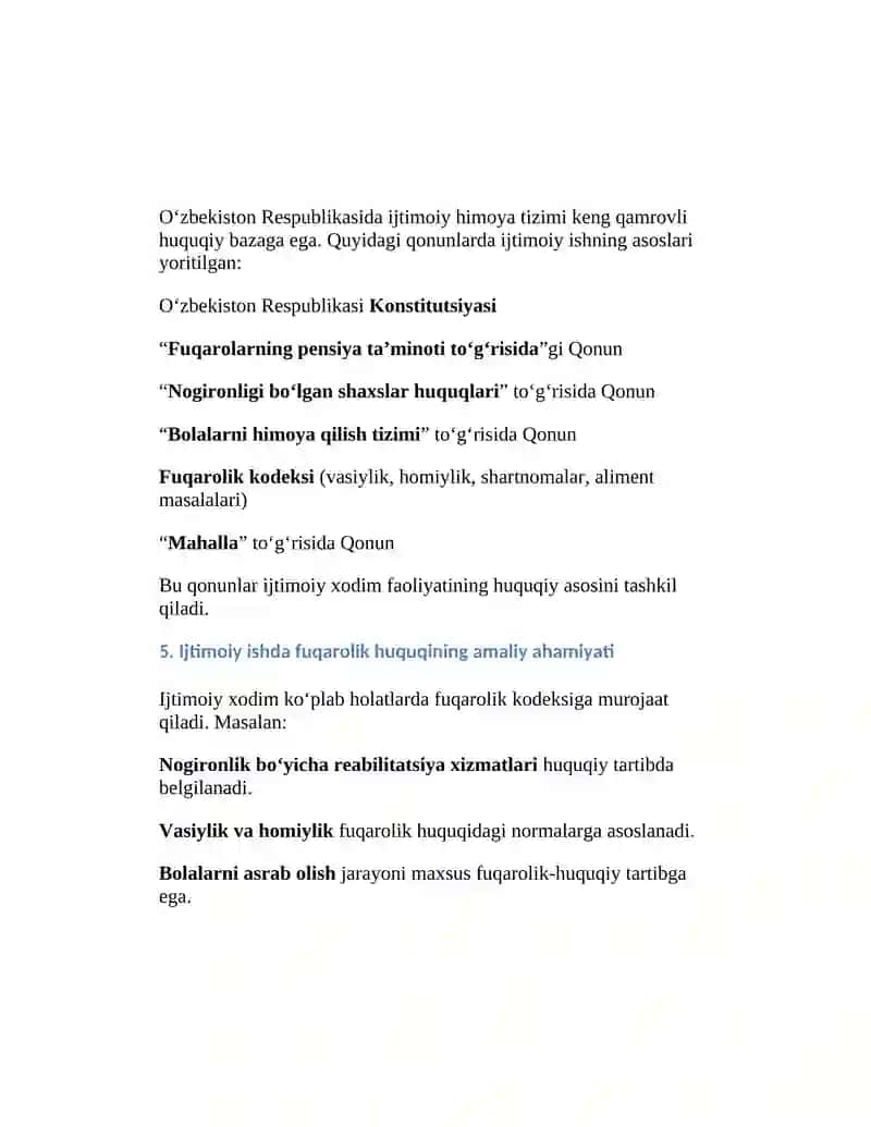 Ijtimoiy ish va fuqarolik huquqi 4