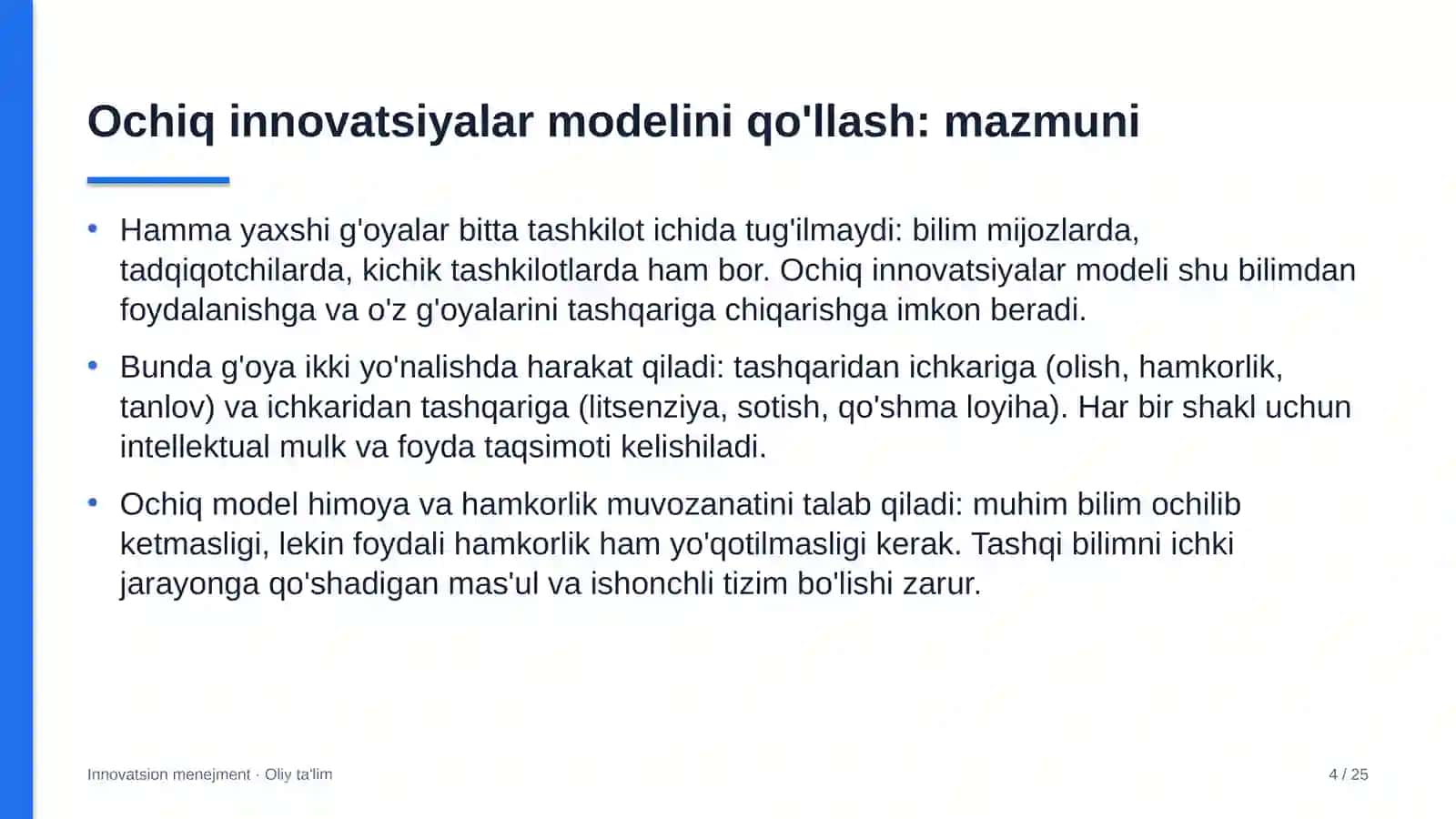 dezinfeksiya xizmatlarida ochiq innovatsiyalar modelini qo'llash 9432 4