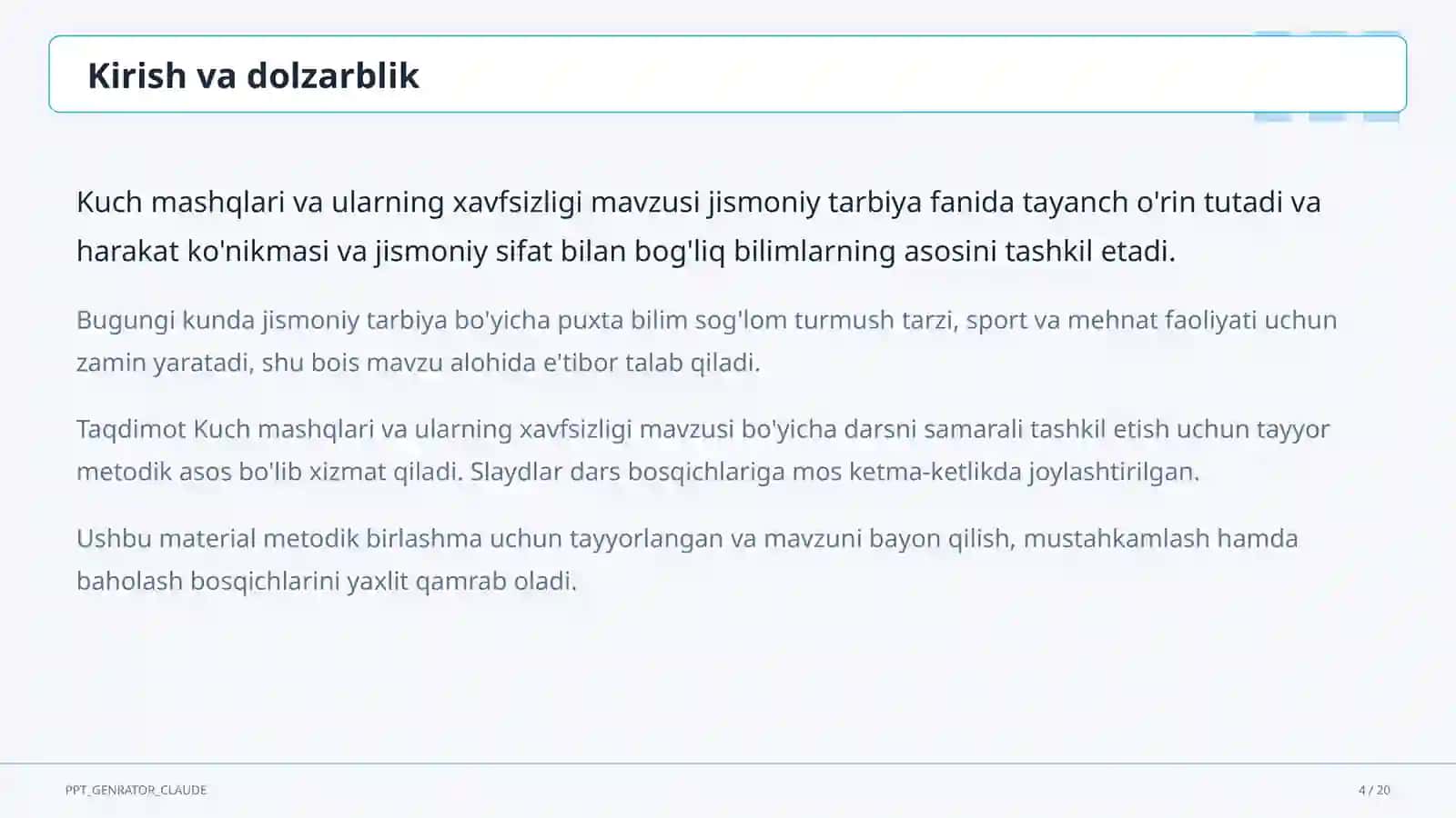Kuch mashqlari va ularning xavfsizligi (8-sinf) 4