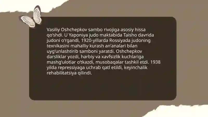 Sambo kurashining rivojlanish tarixi 4