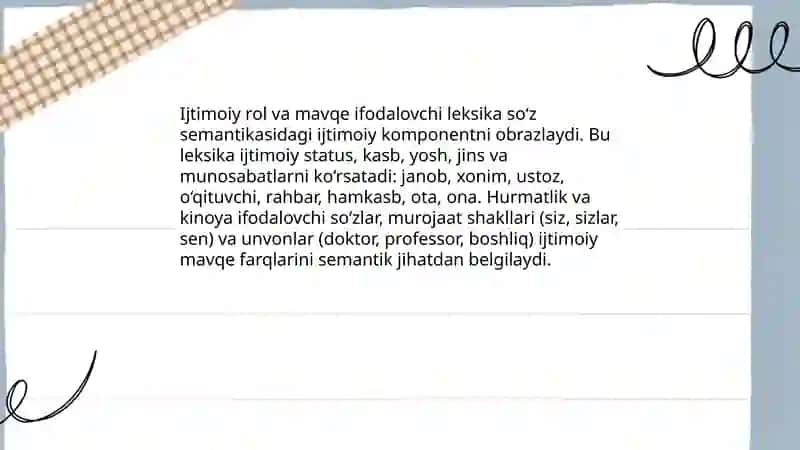So'z semantikasidagi ijtimoiy komponentlar 4
