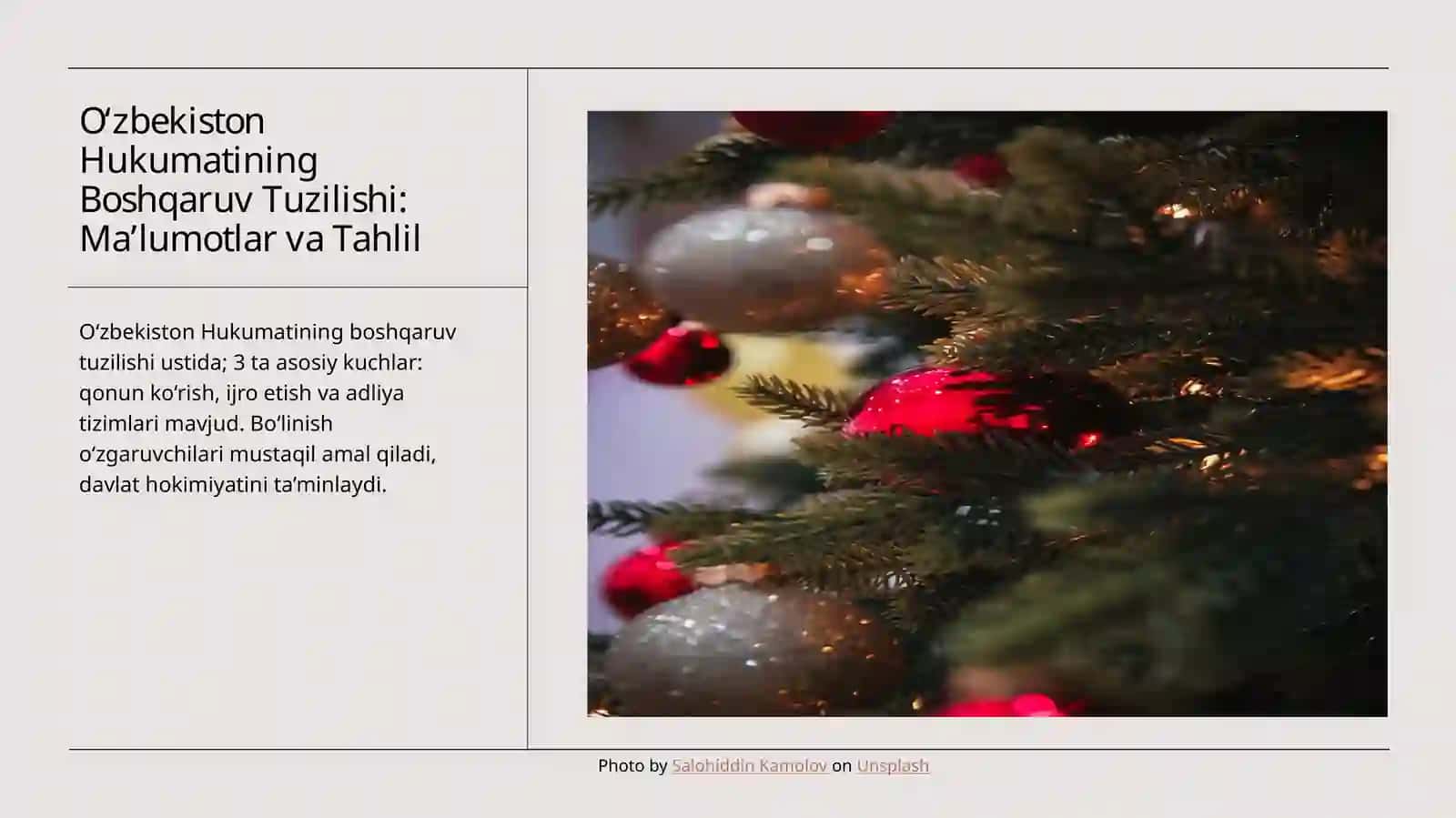 O‘zbekiston Respublikasi hokimyatining bo‘linishi 4