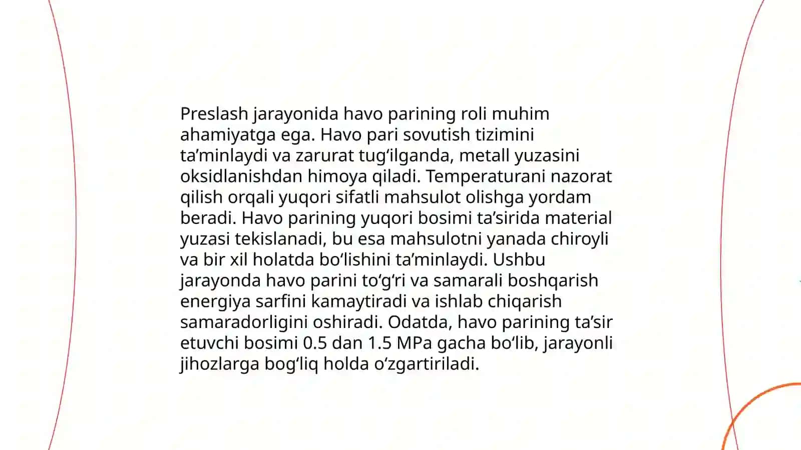 Havo pari yordamida preslash texnologiyasi 4